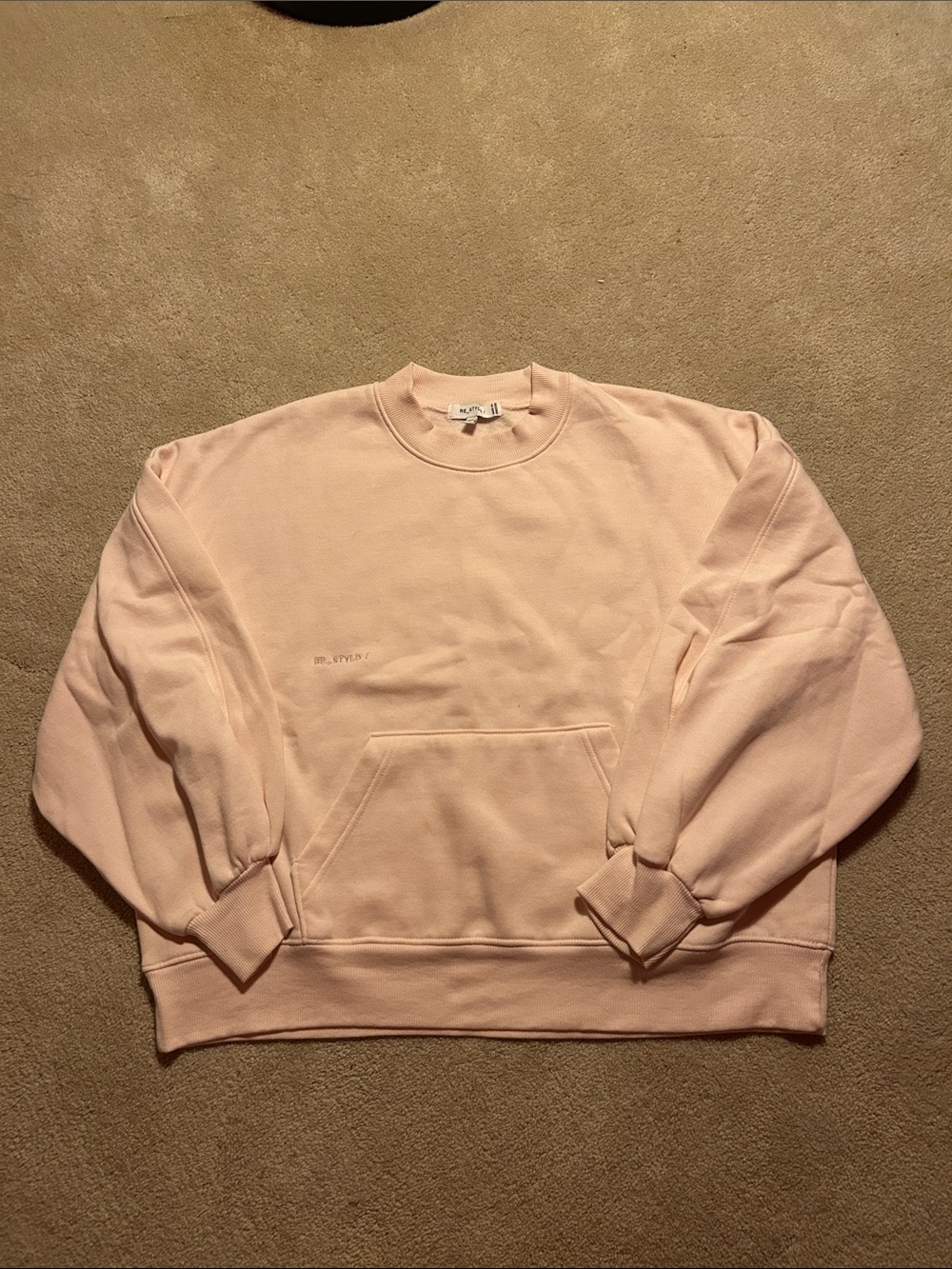 Women’s Light Pink Oversized Crewneck Sweatshirt